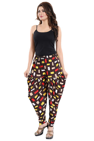 Women's Geometric Design Printed Casual Wear Dhoti Bottom with Pocket