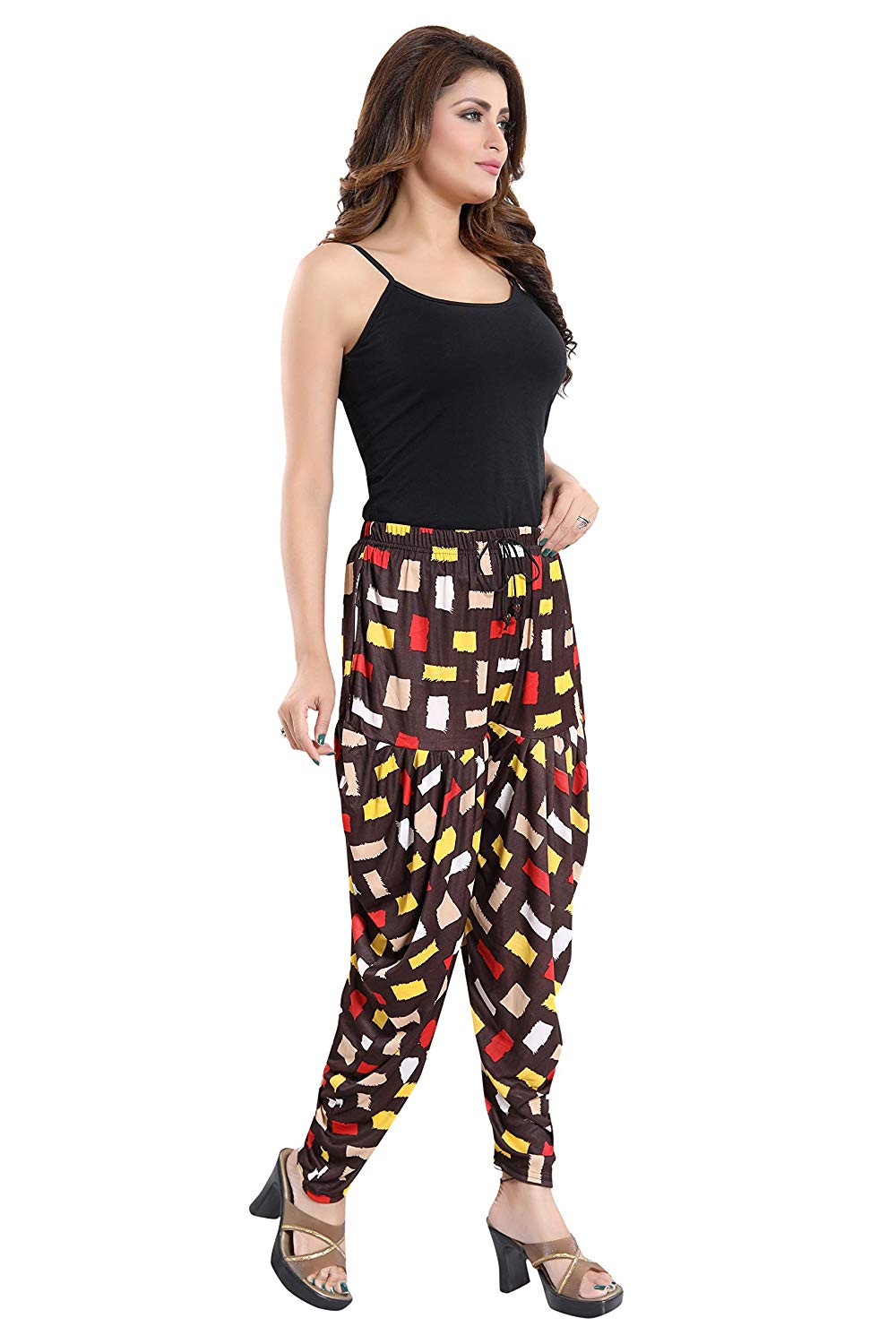 Women's Geometric Design Printed Casual Wear Dhoti Bottom with Pocket