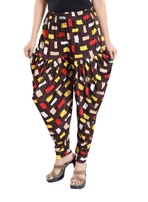 Women's Geometric Design Printed Casual Wear Dhoti Bottom with Pocket