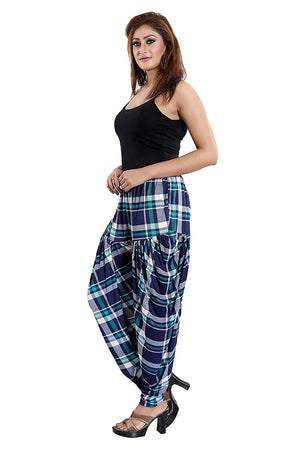 Women's Checks Printed Casual Wear Dhoti Bottom with Pocket