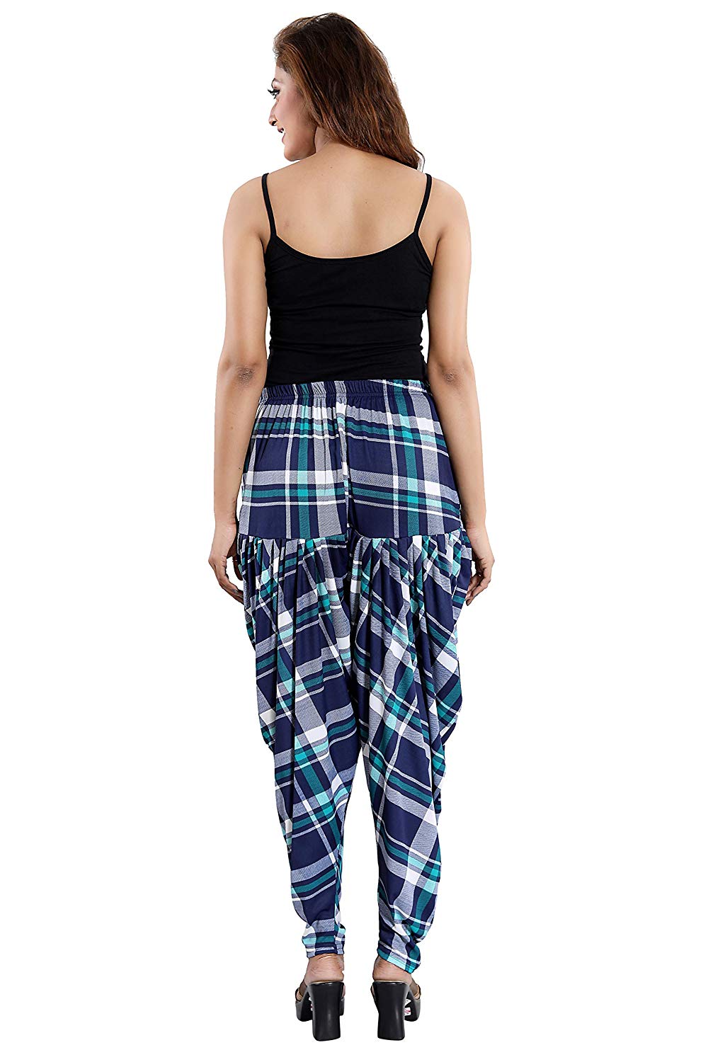 Women's Checks Printed Casual Wear Dhoti Bottom with Pocket