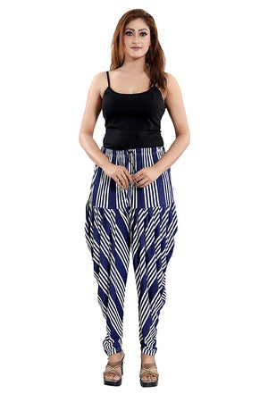 Women's Lines Printed Casual Wear Dhoti Bottom with Pocket