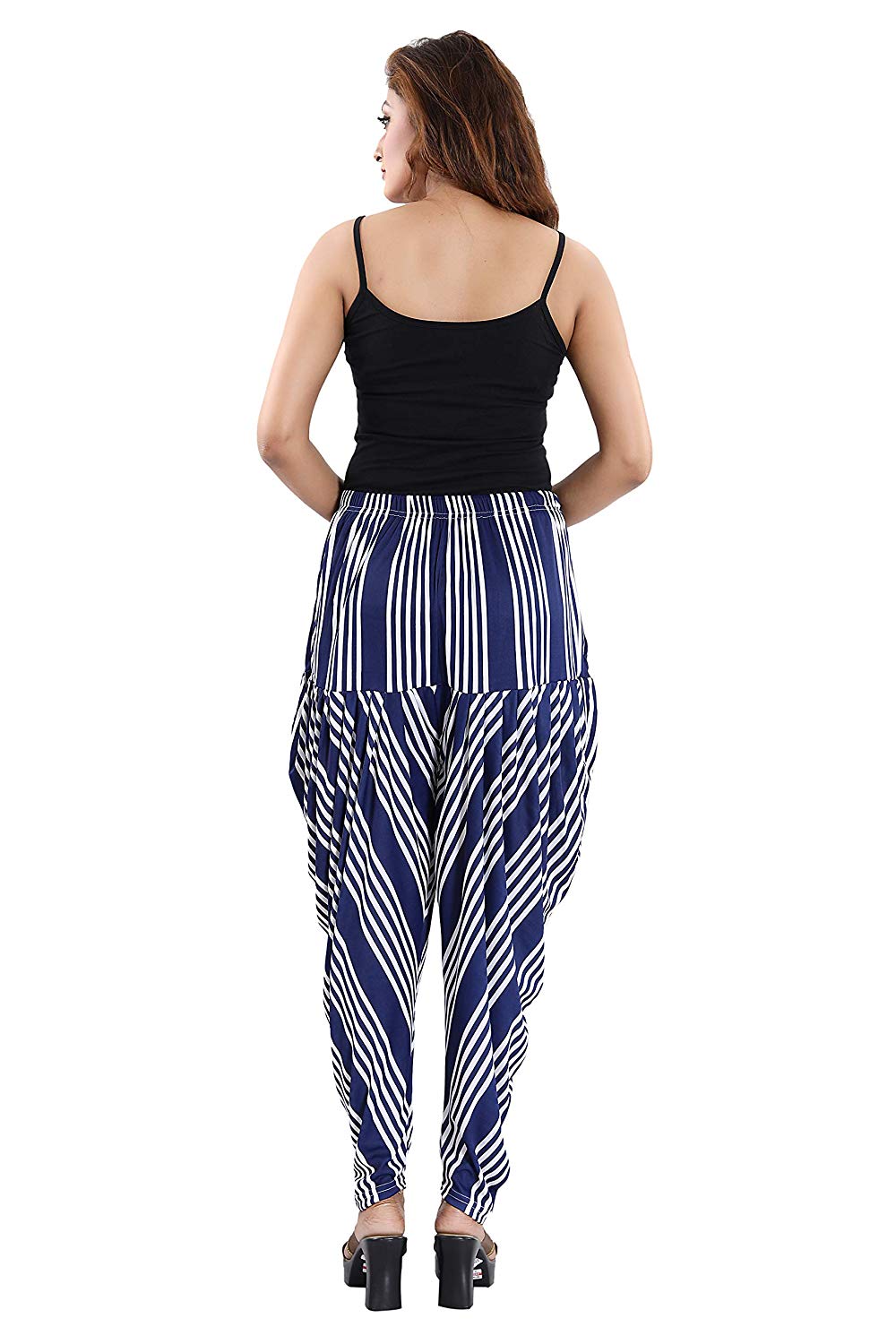 Women's Lines Printed Casual Wear Dhoti Bottom with Pocket