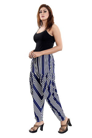 Women's Lines Printed Casual Wear Dhoti Bottom with Pocket