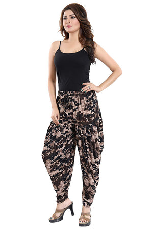 Women's Military Print Casual Wear Dhoti Bottom with Pocket