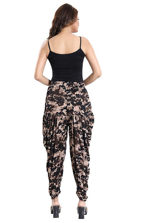 Women's Military Print Casual Wear Dhoti Bottom with Pocket