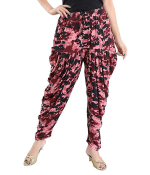 Women's Military Print Casual Wear Dhoti Bottom with Pocket