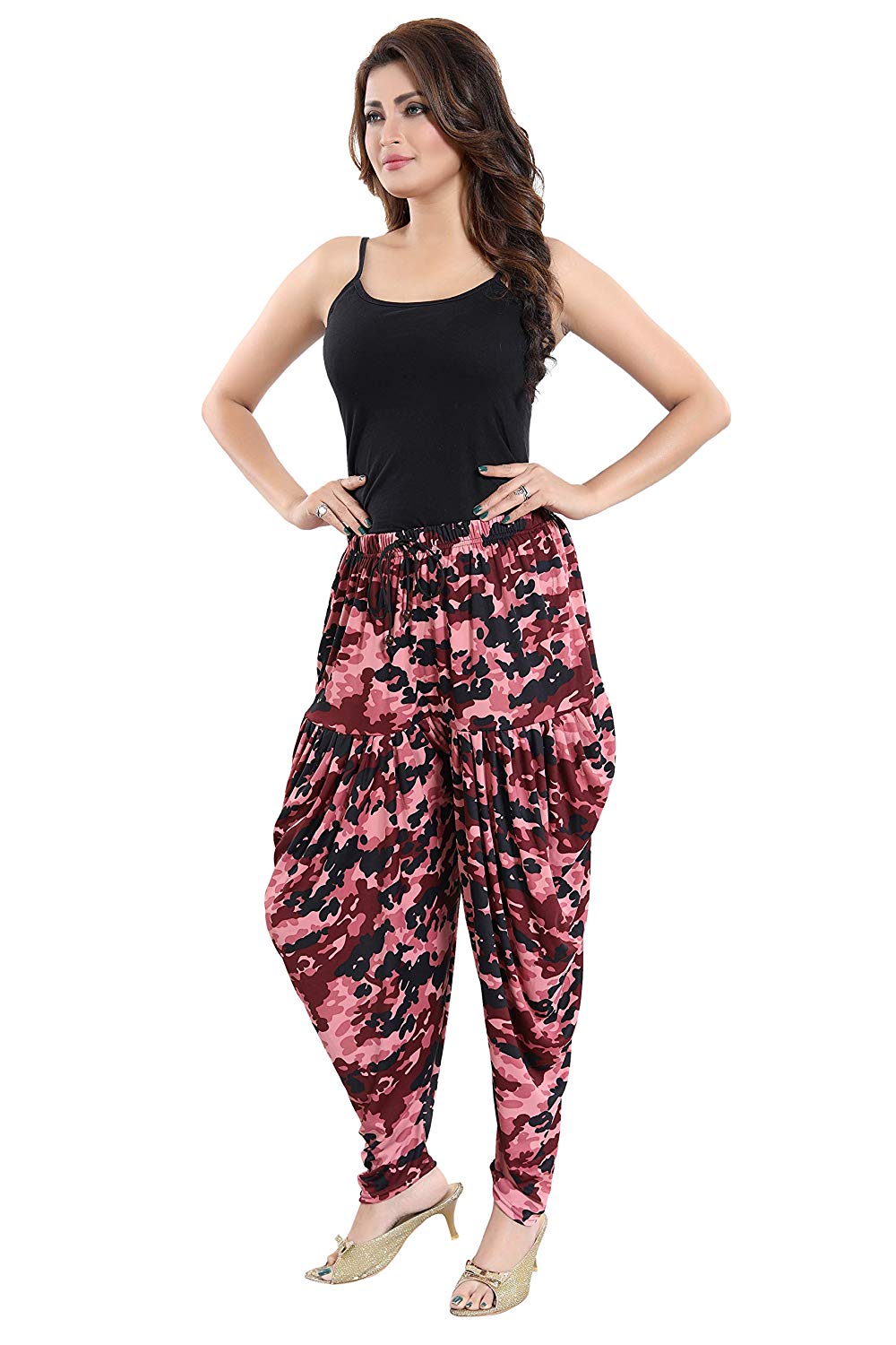 Women's Military Print Casual Wear Dhoti Bottom with Pocket