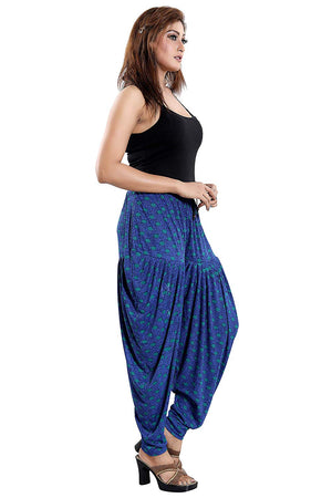 Women's Denim Polka Dot Print Casual Wear Dhoti Bottom with Pocket