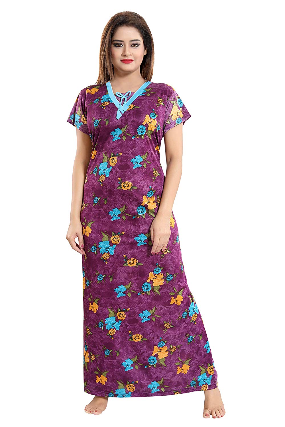 Women's Beautiful Print Night Gown/Nightwear/Nighty/Nightdress