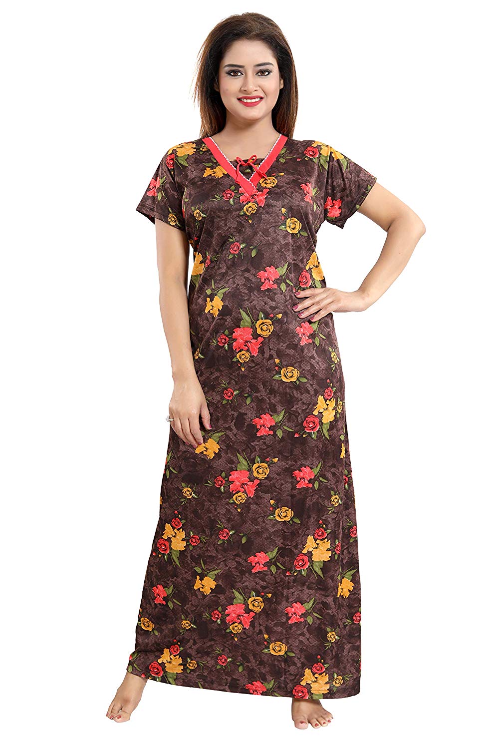 Women's Beautiful Print Night Gown/Nightwear/Nighty/Nightdress