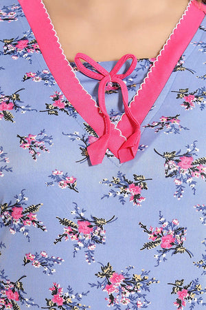 Women's Beautiful Flower Print Night Gown/Nightwear/Nighty/Nightdress