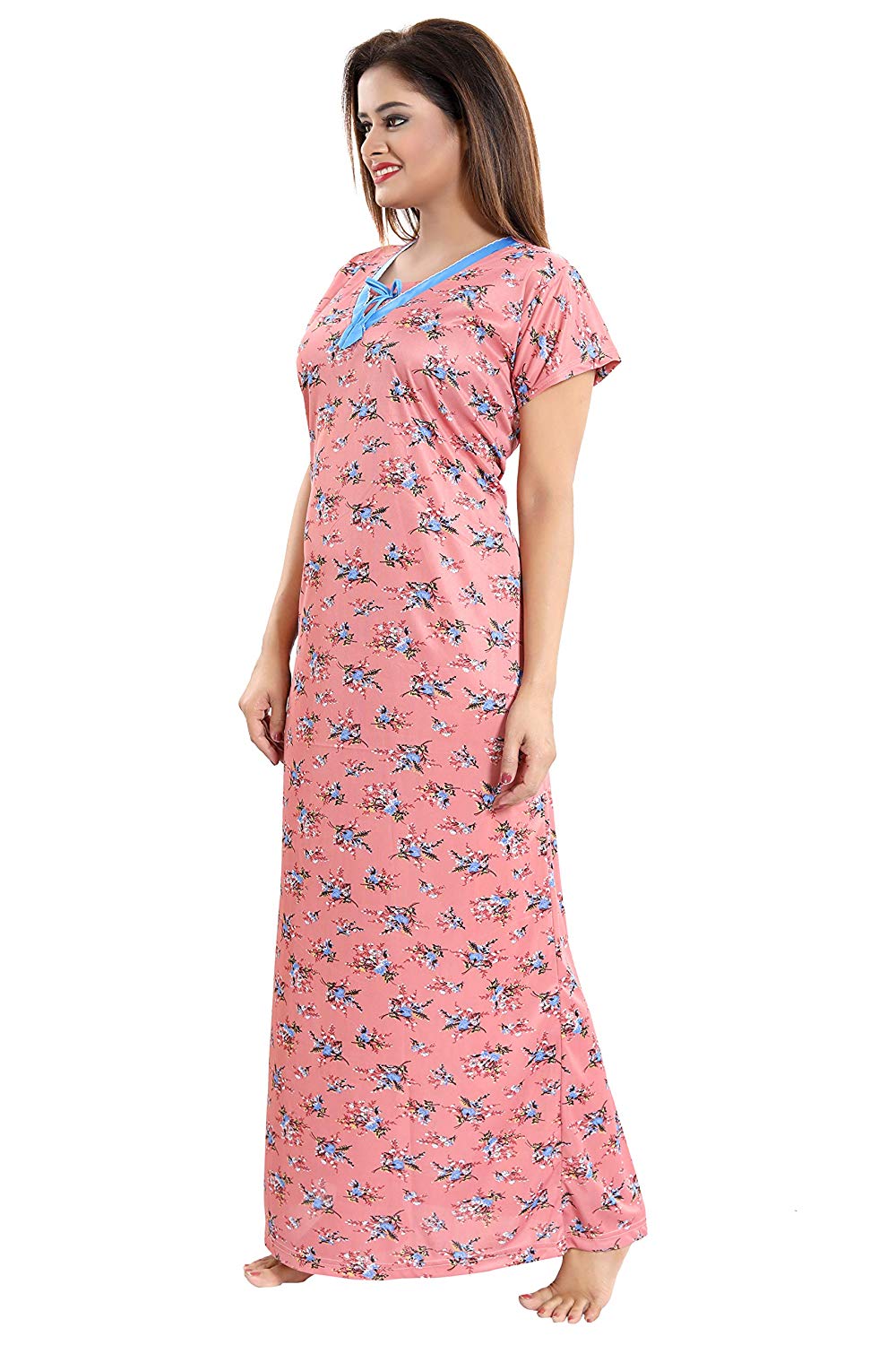 Women's Beautiful Flower Print Night Gown/Nightwear/Nighty/Nightdress
