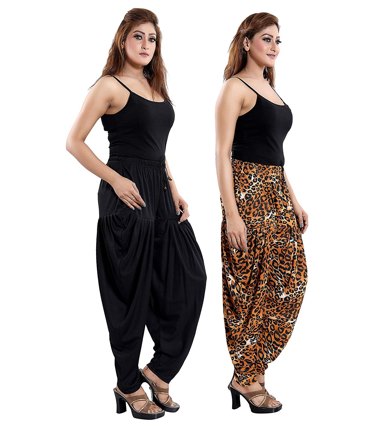 Women's Printed/Plain Casual Wear Dhoti Bottom with Pocket (Pack of 2)