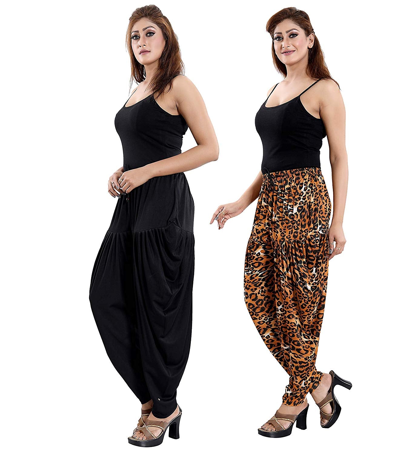 Women's Printed/Plain Casual Wear Dhoti Bottom with Pocket (Pack of 2)