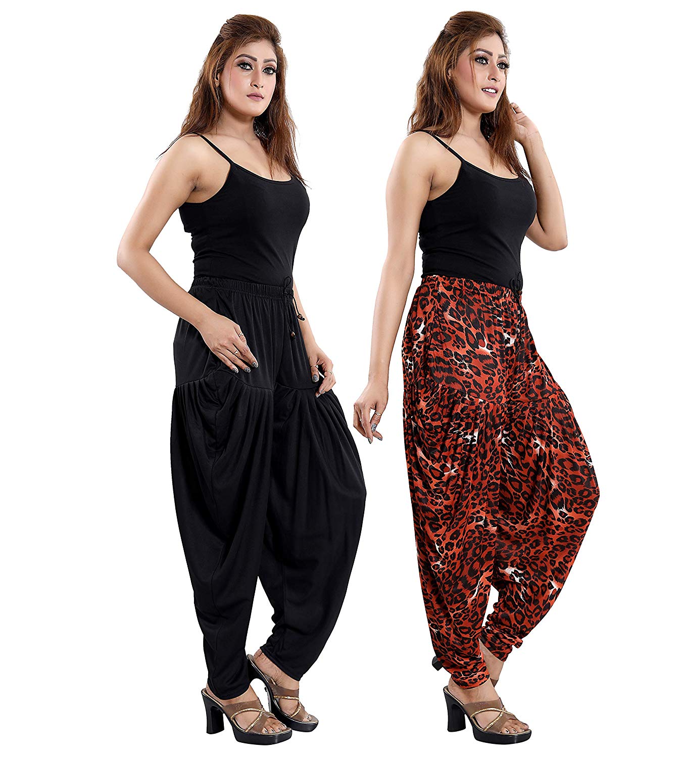 Women's Printed/Plain Casual Wear Dhoti Bottom with Pocket (Pack of 2)