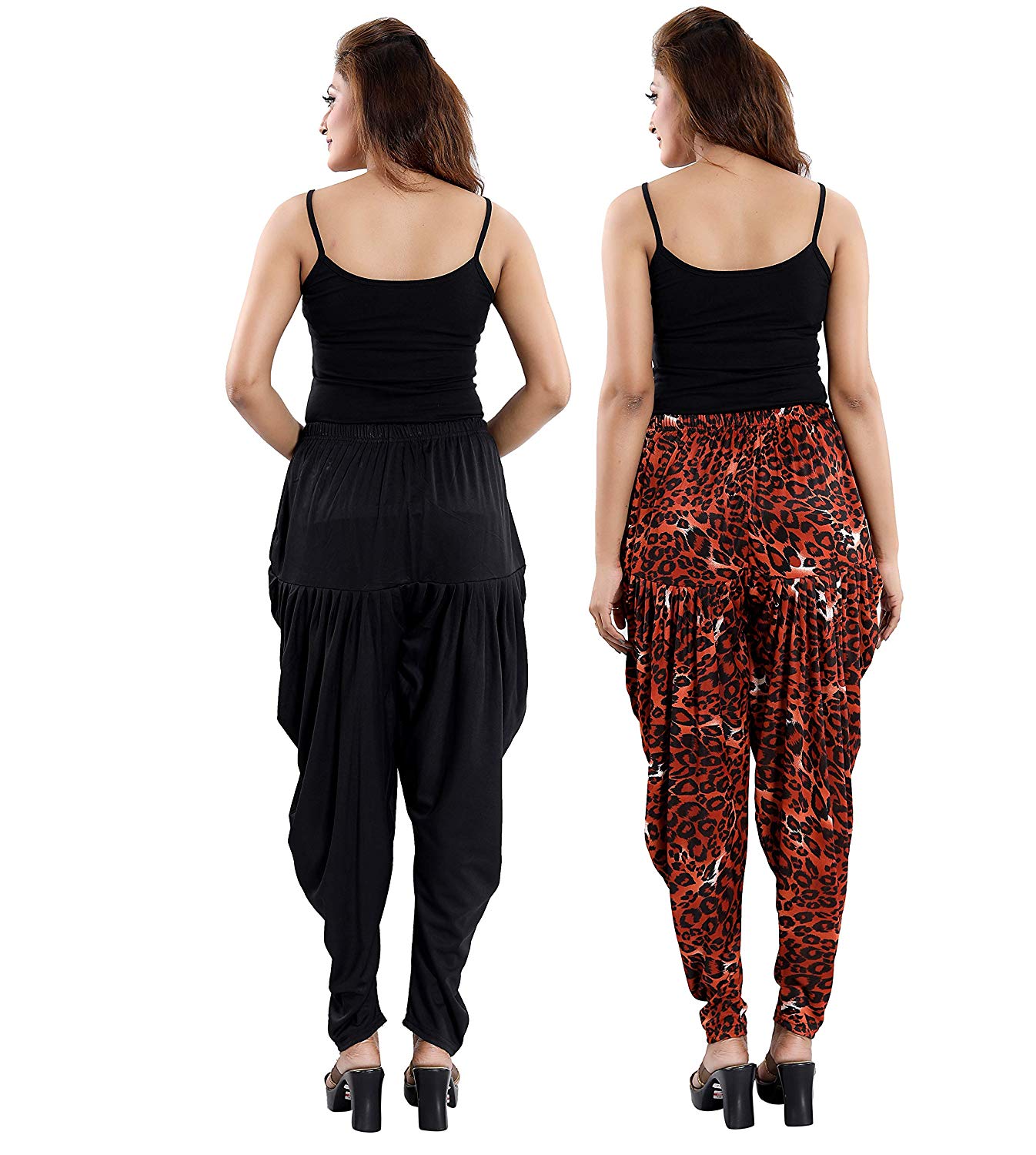 Women's Printed/Plain Casual Wear Dhoti Bottom with Pocket (Pack of 2)