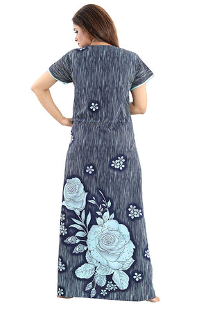 Women's Beautiful Print Cotton Fabric Night Gown/Nightwear/Nighty/Nigh –  IndoMela