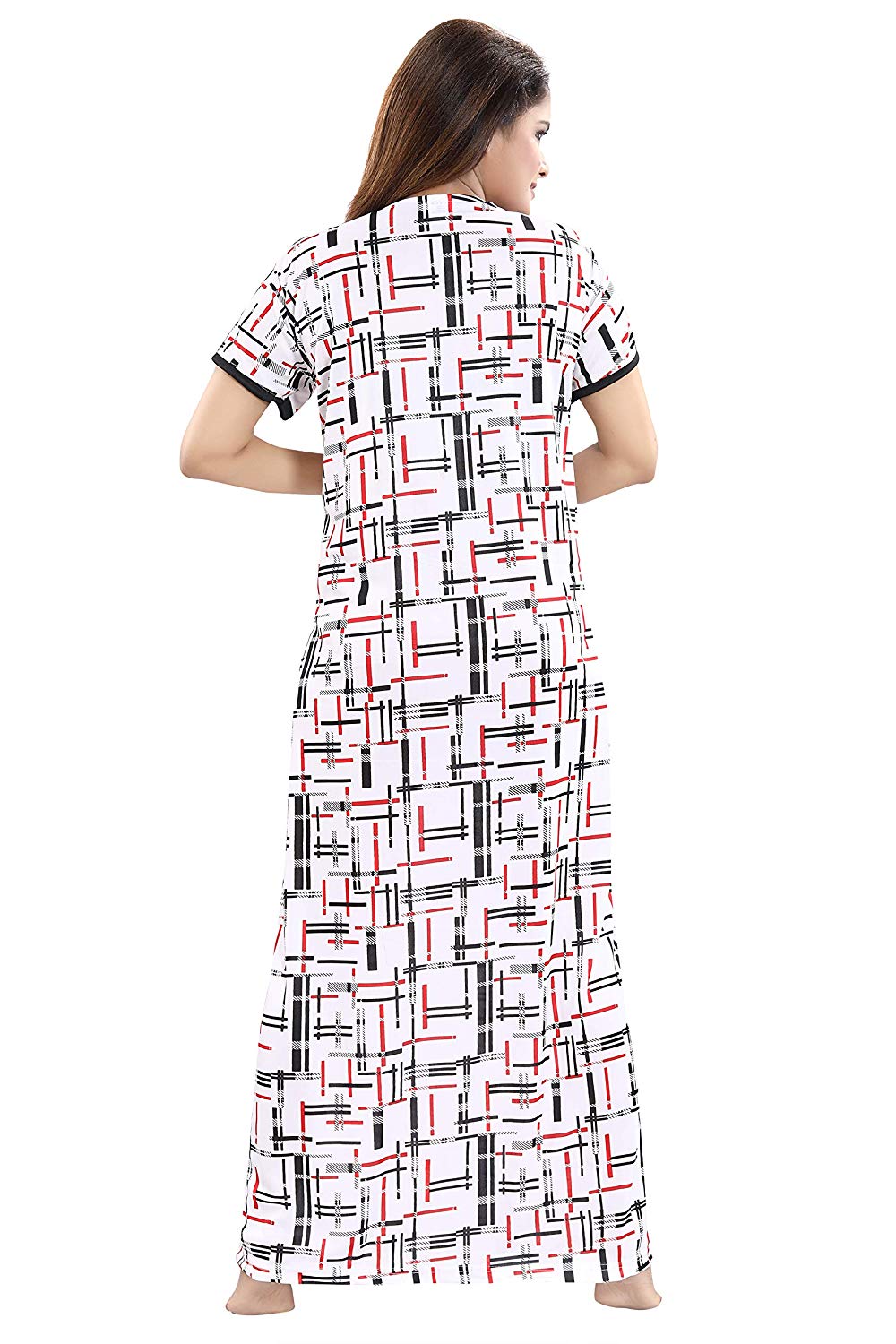 Motherhood Maternity Plaid Jacquard Print Lift Up Zipper Detail Nursing  Dress