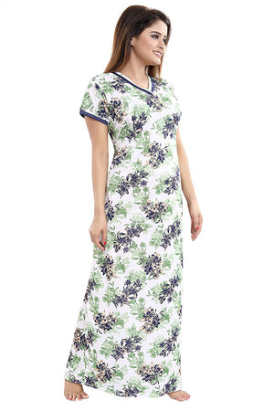 Women's Beautiful Print with Invisible Zip Feeding/Maternity/Nursing Nighty/Nightwear