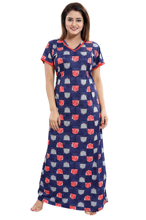 Women's Beautiful Print with Invisible Zip Feeding/Maternity/Nursing Nighty/Nightwear