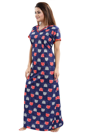 Women's Beautiful Print with Invisible Zip Feeding/Maternity/Nursing Nighty/Nightwear