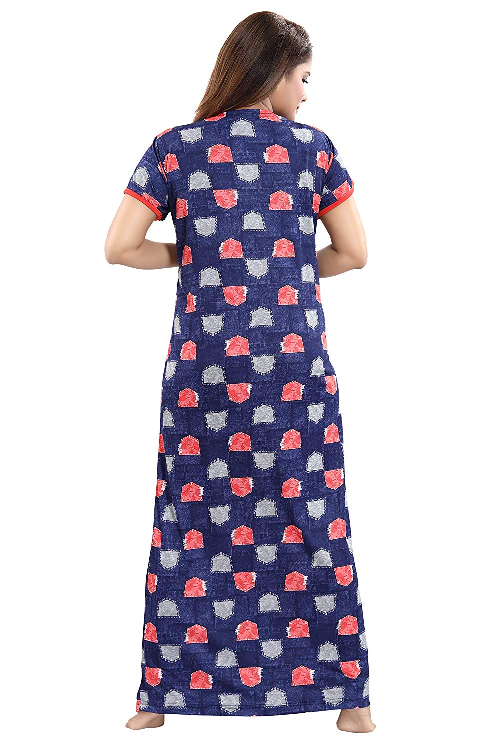 Women's Beautiful Print with Invisible Zip Feeding/Maternity/Nursing Nighty/Nightwear