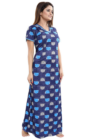 Women's Beautiful Print with Invisible Zip Feeding/Maternity/Nursing Nighty/Nightwear