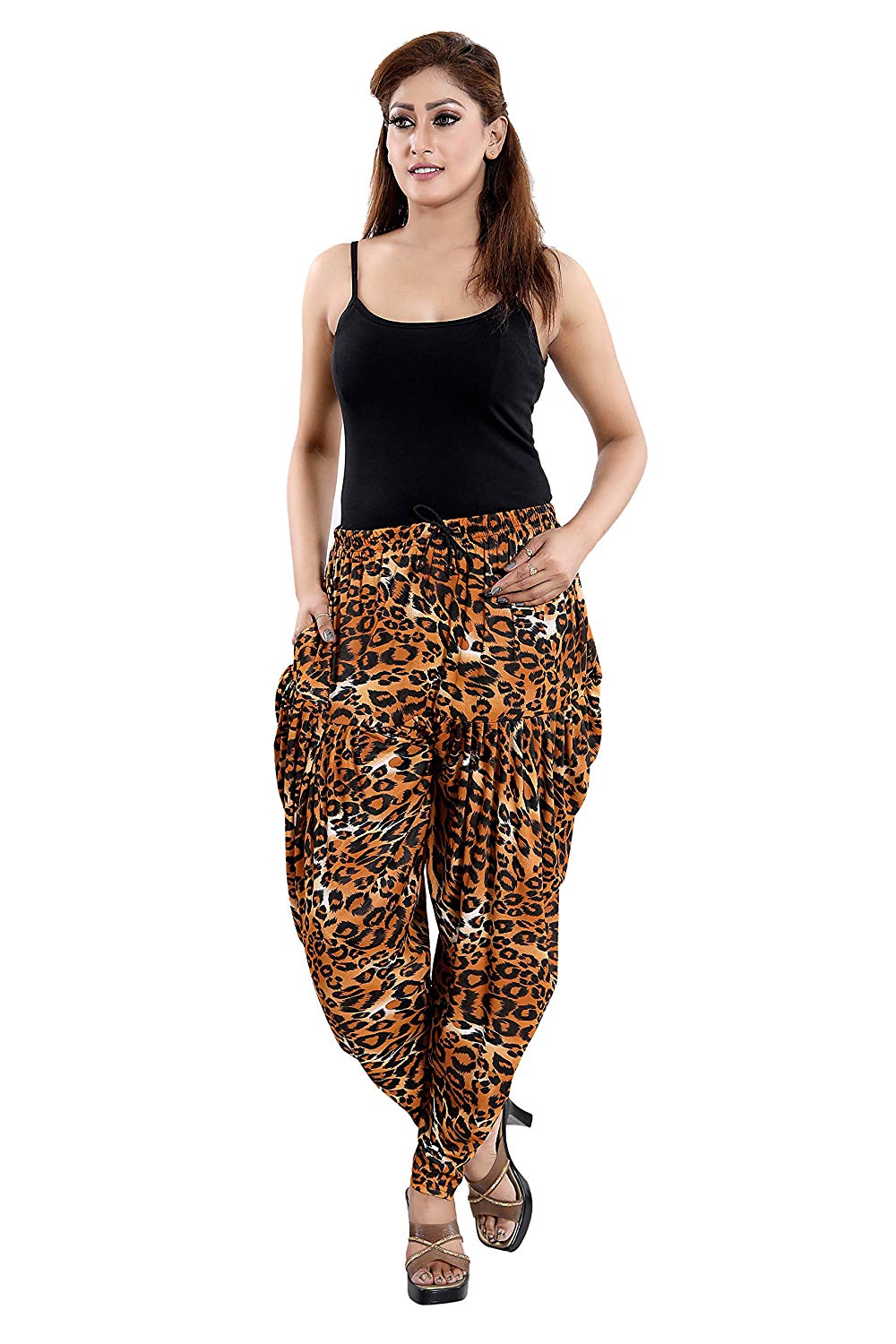 Women's Cheetah Print  Casual Wear Dhoti Bottom with Pocket