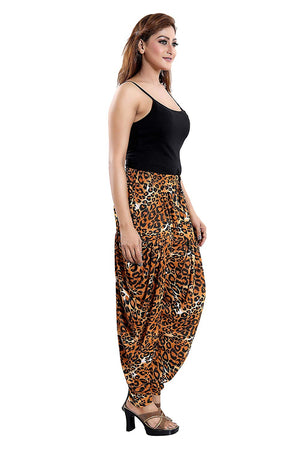 Women's Cheetah Print  Casual Wear Dhoti Bottom with Pocket