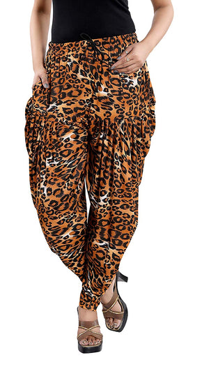 Women's Cheetah Print  Casual Wear Dhoti Bottom with Pocket