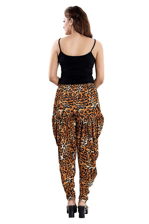 Women's Cheetah Print  Casual Wear Dhoti Bottom with Pocket