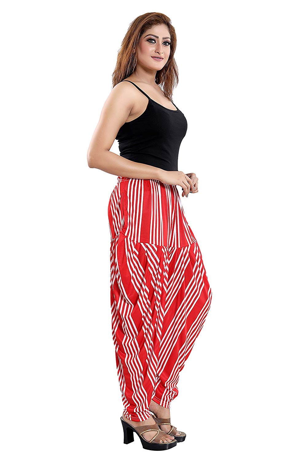 Women's Lines Printed Casual Wear Dhoti Bottom with Pocket