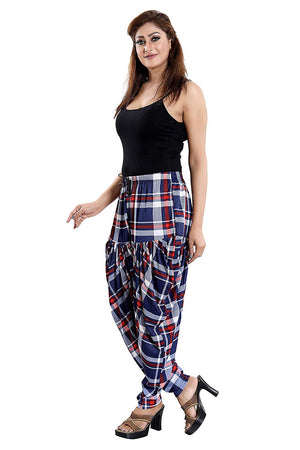 Women's Checks Printed Casual Wear Dhoti Bottom with Pocket