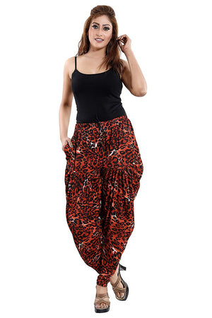 Women's Cheetah Print  Casual Wear Dhoti Bottom with Pocket