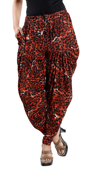 Women's Cheetah Print  Casual Wear Dhoti Bottom with Pocket