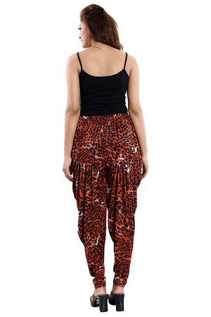 Women's Cheetah Print  Casual Wear Dhoti Bottom with Pocket